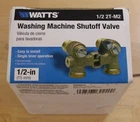 Watts 1/2 2T-M2 Washing Machine Shut Off Valve Brass & Tubular Open Box. Price: $49.99.