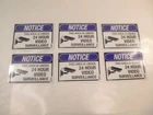 6 Pack Hillman Security Notice Sign 842051 24 Hour Video Surveillance 10"X 14" New. Price: $21.99.