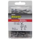 Aluminum Rivets Short 3/16" X 1/8" 2 Packs With 50 Each Total 100 New. Price: $9.55.