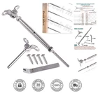 Versatile 1/8" Cable Railing Kit - Marine Grade T316 Stainless Steel, Pack New. Price: $57.59.