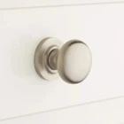 Signature Hardware Round Brass Knob W/ Beveled Base Plate Brushed Nickel Open. Price: $8.43.