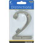 Hillman Distinctions 4 In. Silver Brushed Nickel Screw-on Number 2 1 Pc (3-PACK) New. Price: $14.67.
