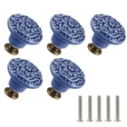 Zernmiarder Greyish Blue Ceramic Knobs 10 Pack Flower Drawer New. Price: $13.35.