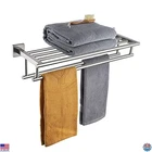 20" Wall Mounted Towel Rack With Double Bars, Stainless Steel, Brushed Nickel New. Price: $87.48.