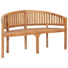 Banana Bench, Fine Sanded Finish, Solid Teak Wood Vidaxl New. Price: $410.99.