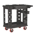 Heavy Duty Plus Utility Cart Plastic 2 Shelves 6 Bins 500 Lb Capacity 19.5" X New. Price: $299.31.