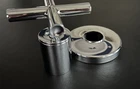 Kohler T14490-3-CP Purist Volume Control Valve Trim With Chrome Cross Handle Open. Price: $75.00.