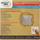 Merit Pro 03220 6" X Wall Repair Patch, 5 Per Pack - Case Of New. Price: $79.99.
