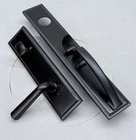 Signature Hardware 479113 Aurick Solid Brass Keyed Entry Door Lever Set In Black Open. Price: $218.38.