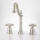 Signature Hardware Victorian Widespread Bath Faucet W/metal Cross Handles-chrome New. Price: $163.30.