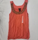 Grace Elements Women's Shirt Tank Sleeveless Coral Ornamental Metal Accent Large New. Price: $17.99.