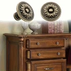 8 Antique Brass Flower Pattern Cabinet Knobs Vintage Drawer Pulls Handles. Price: $14.99.