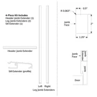 6-9/16 In. Unfinished White Pvc Jamb Extender Kit With Zinc New. Price: $101.39.