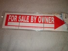 (2) Hillman 844383 Red & White For Sale By Owner Sign With Stand 6" X 24" New. Price: $19.99.