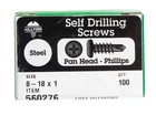 Hillman 560276 Zinc Coated Steel Phillips Pan Head Drill Screw 8-18 X In. New. Price: $16.99.