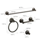 Design House Calisto 4-PIECE Metal Bathroom Accessory Kit In Bronze New. Price: $118.18.