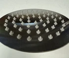 Signature Hardware 347473 - 8" Beveled Round Shower Head Brushed Nickel Open. Price: $29.99.