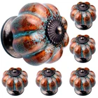 Olaya Vintage Pumpkin Ceramic Knobs 12 Pack - Retro And Elegant Cabinet Drawe... New. Price: $36.95.