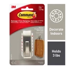 3M Command 3-1/8 In. Brushed Nickel Metal Medium Hook Lb. Cap. #MR02-BN-ES New. Price: $14.99.
