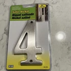 Hy-ko Products Prestige House Number 4 Satin Nickel 5" BR-51SN New. Price: $7.95.