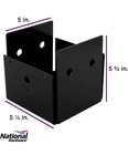 National Hardware 1220VP 5" X 5-1/2" 5-5/8" Indio Post Base Black New. Price: $19.99.