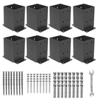 Axwhys 4 Post Base 8 Pcs, (inner Size 3.6"X3.6") Brackets, Heavy Dut New. Price: $87.80.