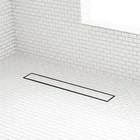 Ss Rectangular Shower DRAIN-32"*3.35"*2.91"* 2"D-T01 Pattern-mat Black Finish Open. Price: $60.00.