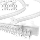 Urbanred Flexible Bendable Ceiling Curtain Track, 5 Meters (16.4 Ft), White New. Price: $57.11.