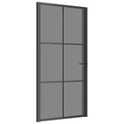 Interior Door Bathroom Bedroom 40.4"X79.3" Black Esg Glass And Aluminum Vidaxl New. Price: $295.99.