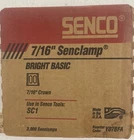 Senco 7/16" Senclamp Staples SC1 Bright Basic 3000 Ct Open Box. Price: $105.00.