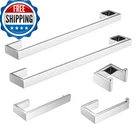 Fapully 5 Piece Bathroom Hardware Accessories Set Stainless Steel Wall New. Price: $147.93.
