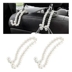 Fkewp 2 Pcs Elegant Pearl Car Seat Headrest Hook, Strong Load-bearing White New. Price: $13.64.