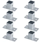 YIDU69Q 8 Pcs 1-1/4" Square Tube Fittings Post Flange Base Deck Rail New. Price: $47.57.