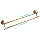 Leyden Brass Double Towel Bar,adjustable Rack Holder Antique Bathroom A... New. Price: $57.91.