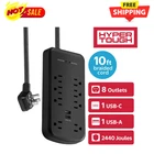 Hyper Tough 8 Outlet Power Strip Surge Protector 2 Usb 10 Ft Braided Cord New. Price: $23.99.