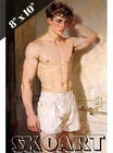 Young Nude Bare Chested Briefs Vintage Bathroom - Gay Romance 2104 New. Price: $18.00.