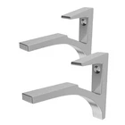Brixwell Chrome Aluminum Shelf Bracket For 5/8"- 3/4" Glass, 12" Depth, Pack New. Price: $17.12.