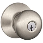 Schlage Series F51A VPLY619 Entry Knob, Plymouth, Handle, Satin Nickel, New. Price: $46.06.