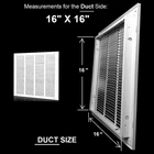 16" X Hvac Steel Return Air Filter Grille Duct Opening Size White - New. Price: $42.95.
