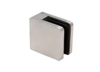 Fhc Sq Glass Clamp With Flat Base For 3/4" & 13/16" - Brushed Stainless New. Price: $31.48.