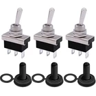 Weideer 3PCS Waterproof Toggle Switch 12V 25A Spdt On/off/on Pin Position... New. Price: $13.23.