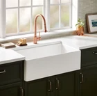 Signature Hardware 33IN Farmhouse Apron Front Fireclay Kitchen Sink Hot Sale New. Price: $455.00.