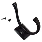 Gliderite 4-1/4 In. Matte Black Decorative Flared Double-prong Coat Hooks New. Price: $24.95.