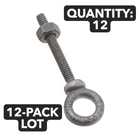 Nos 12-PACK Lot National Hardware N245-076 Eye Bolt Galvanized 1/4" X 2" New. Price: $24.38.
