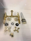 Signature Hardware SH449719PB Bridge Lavatory Faucet Polished Brass W/ Drain Open. Price: $165.00.