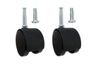 Shepherd 2" Smooth-rolling Twin Wheel Office Chair Casters, 2-INCH, Black New. Price: $11.65.