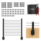 Railingo 36" Side Mount Cable Kit 2-PK Black Posts 150FT Stainless Steel New. Price: $155.99.