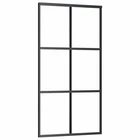 Glass Door Interior Sliding Barn Esg And Aluminum Black Vidaxl New. Price: $294.99.