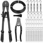 Tootaci 1/16" Wire Rope Kit, 200FT Black Vinyl Coated Stainless New. Price: $111.96.