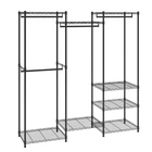 Heavy Duty Clothes Rack, Rolling Clothing Garment With 4 Hang Rods & 8 Stor New. Price: $117.41.